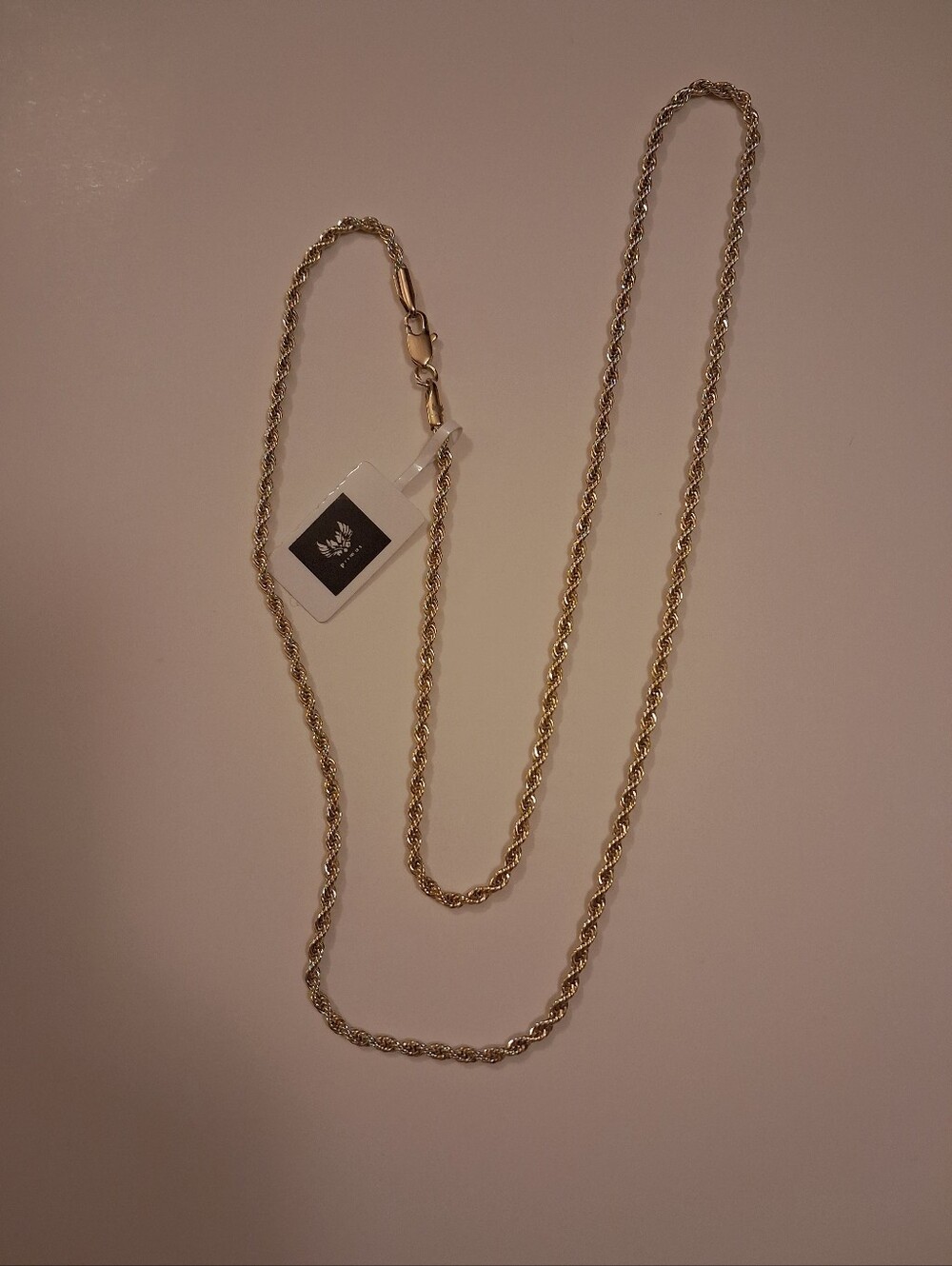 14K GOLD FILLED 24 INCH 2.5MM ROPE NECKLACE. BRAND NEW WITH TAGS. $59.99 RETAIL.